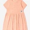 Mini Rodini Girls Organic Cotton Short Sleeve Dress -Monna Clothing Shop MINS2060 PINK 1