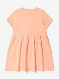 Mini Rodini Girls Organic Cotton Short Sleeve Dress -Monna Clothing Shop MINS2060 PINK 2