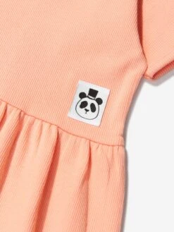 Mini Rodini Girls Organic Cotton Short Sleeve Dress -Monna Clothing Shop MINS2060 PINK 3