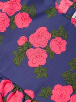 Mini Rodini Girls Rose Frill Dress In Blue 10 Mini Rodini Girls Rose Frill Dress In Blue -Monna Clothing Shop MINS4029 BLUE 3
