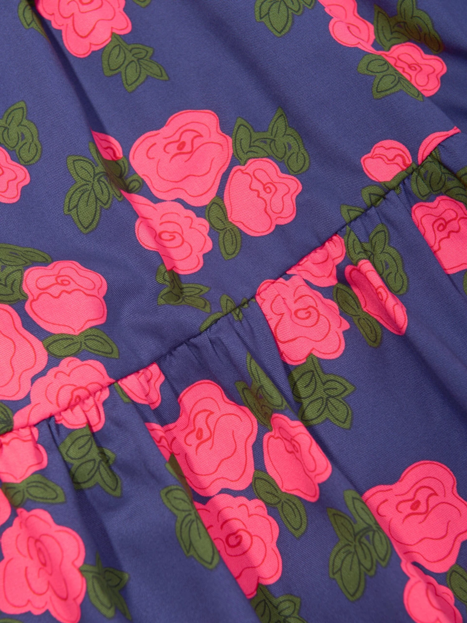 Mini Rodini Girls Rose Frill Dress In Blue 7 Mini Rodini Girls Rose Frill Dress In Blue - Image 5