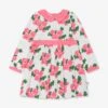 Mini Rodini Girls Rose Print Dress In Pink -Monna Clothing Shop MINS4030 PINK 1