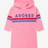 Mini Rodini Girls Adored Hoodie Dress In Pink -Monna Clothing Shop MINS4031 PINK 1