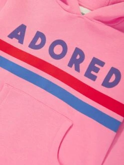 Mini Rodini Girls Adored Hoodie Dress In Pink 10 Mini Rodini Girls Adored Hoodie Dress In Pink -Monna Clothing Shop MINS4031 PINK 3