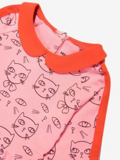 Mini Rodini Girls Cathlethes Print Dress In Pink -Monna Clothing Shop MINS4090 PINK 3