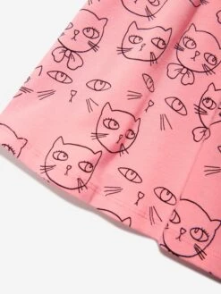 Mini Rodini Girls Cathlethes Print Dress In Pink -Monna Clothing Shop MINS4090 PINK 4