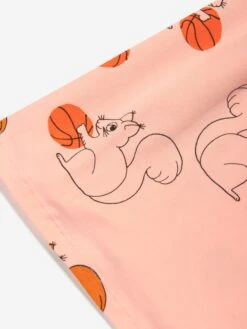 Mini Rodini Girls Squirrels Print Dress In Pink -Monna Clothing Shop MINS4093 PINK 4