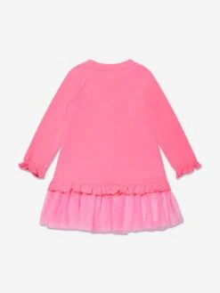 Monnalisa Girls Tulle Hem Flower Dress In Pink -Monna Clothing Shop MLSA3006 0048 2