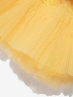 Monnalisa Girls Tulle Dress In Yellow -Monna Clothing Shop MLSA3030 0014 4