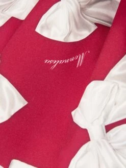 Monnalisa Girls Antoniette Bow Dress In Red -Monna Clothing Shop MLSA3110 0043 4