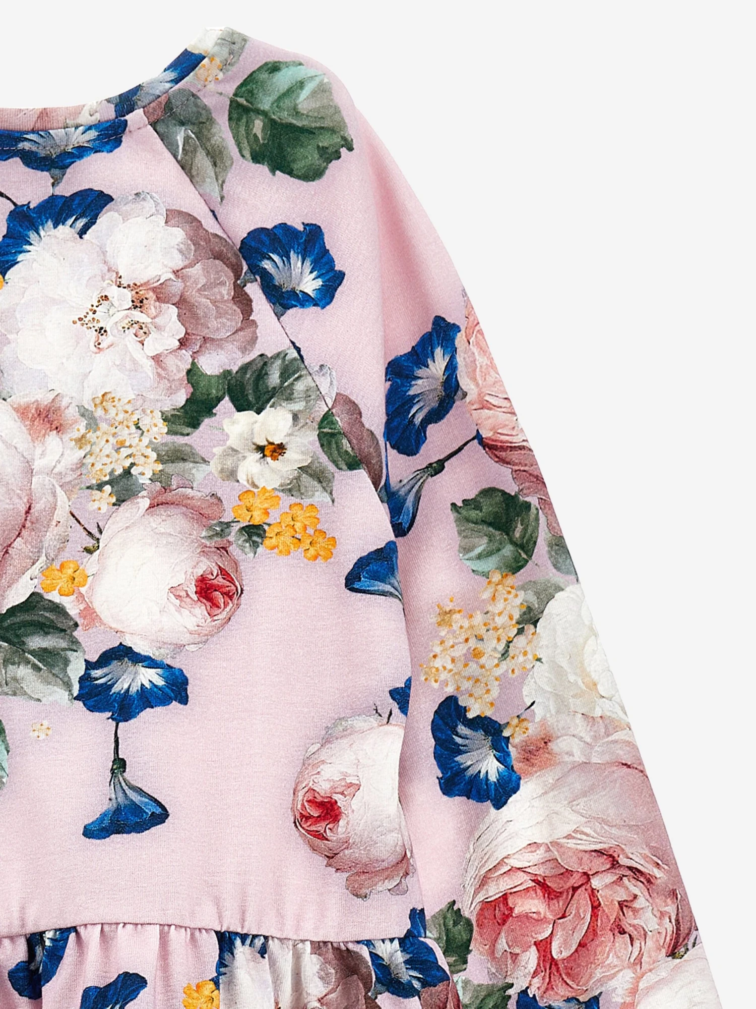 Monnalisa Girls Baroque Roses Jersey Dress In Multicolour 6 Monnalisa Girls Baroque Roses Jersey Dress In Multicolour - Image 4