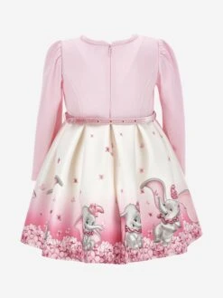 Monnalisa Baby Girls Dumbo Neoprene Dress In Pink -Monna Clothing Shop MLSA4027 PINK 2