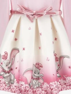 Monnalisa Baby Girls Dumbo Neoprene Dress In Pink -Monna Clothing Shop MLSA4027 PINK 3