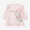Monnalisa Baby Girls Dumbo Sweater Dress In Pink