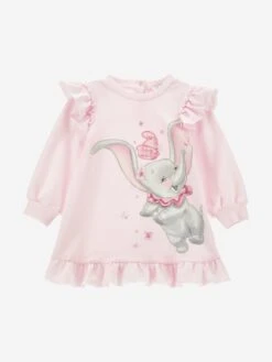 Monnalisa Baby Girls Dumbo Sweater Dress In Pink