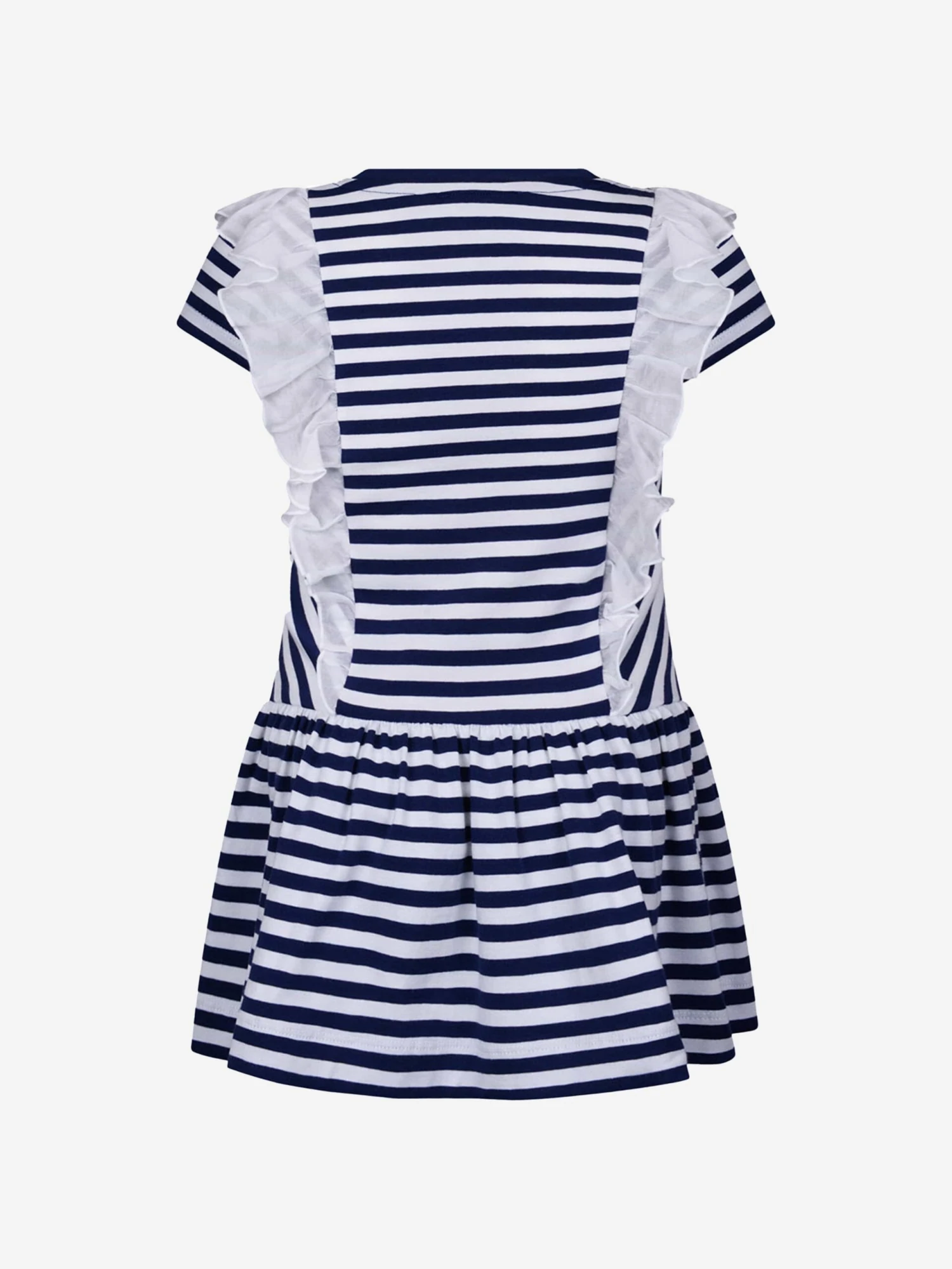 Monnalisa Girls Dress - Striped Cotton Jersey Dress 4 Monnalisa Girls Dress - Striped Cotton Jersey Dress - Image 2