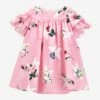 Monnalisa Girls Stars And Flowers Dress In Pink -Monna Clothing Shop MLSS4006 ROSA FAIRYTALE 1