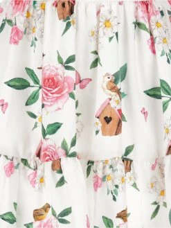 Monnalisa Baby Girls Bird Box Garden Dress In White 9 Monnalisa Baby Girls Bird Box Garden Dress In White -Monna Clothing Shop MLSS4038 BIANCO MULTICOLOR 4
