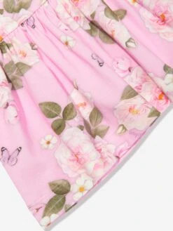 Monnalisa Girls Daisy Jersey Dress In Pink -Monna Clothing Shop MLSS4086 ROSA FAIRYTALE 4
