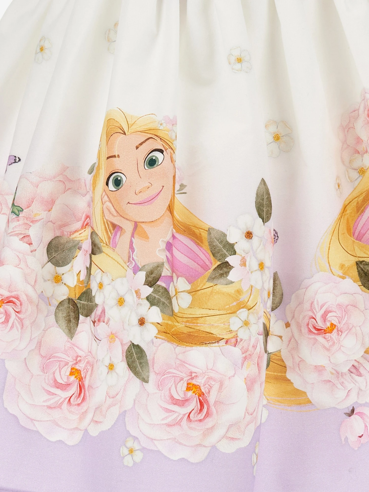 Monnalisa Girls Floral Princess Dress In Purple 7 Monnalisa Girls Floral Princess Dress In Purple - Image 5