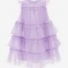 Monnalisa Girls New Charleston Tulle Dress In Purple -Monna Clothing Shop MLSS4096 GLICINE 1