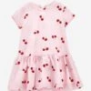 Monnalisa Baby Girls Cherries Jersey Dress In Pink