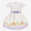 Monnalisa Baby Girls Princess Dress In White -Monna Clothing Shop MLSS4127 BIANCO GLICINE 1