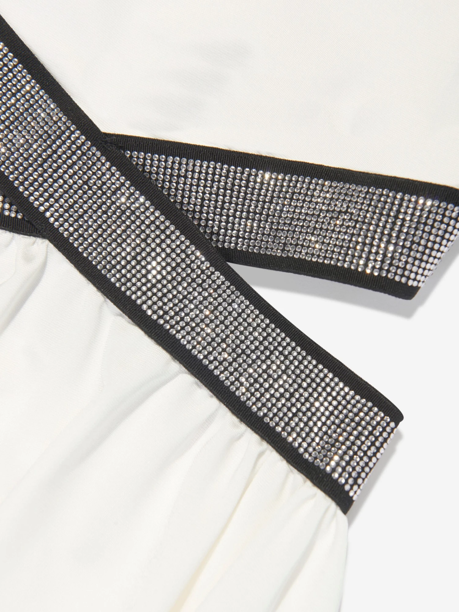 Monnalisa Girls Cut Out Punto Dress In White 7 Monnalisa Girls Cut Out Punto Dress In White - Image 5