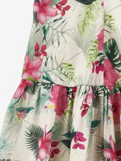 Monnalisa Girls Jungle Dress In Multicolour -Monna Clothing Shop MLSS4151 BEIGE 3