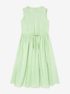 MM6 Maison Margiela Girls Sleeveless Poplin Dress In Green