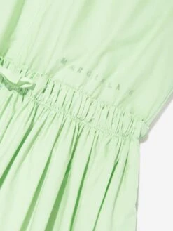 MM6 Maison Margiela Girls Sleeveless Poplin Dress In Green 8 MM6 Maison Margiela Girls Sleeveless Poplin Dress In Green -Monna Clothing Shop MM6S4004 GREEN 3