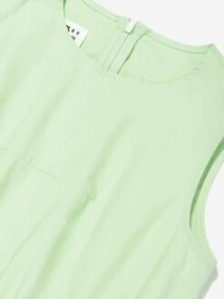 MM6 Maison Margiela Girls Sleeveless Poplin Dress In Green 9 MM6 Maison Margiela Girls Sleeveless Poplin Dress In Green -Monna Clothing Shop MM6S4004 GREEN 4