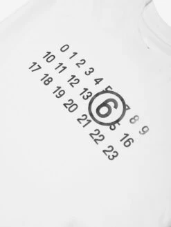 MM6 Maison Margiela Girls Asymmetric T-Shirt Dress In White -Monna Clothing Shop MM6S4020 WHITE 3