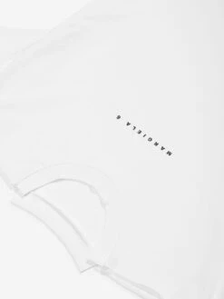 MM6 Maison Margiela Girls Asymmetric T-Shirt Dress In White -Monna Clothing Shop MM6S4020 WHITE 4