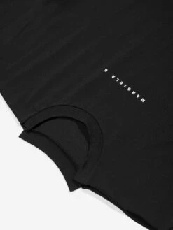 MM6 Maison Margiela Girls Asymmetric T-Shirt Dress In Black -Monna Clothing Shop MM6S4021 BLACK 4