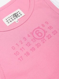MM6 Maison Margiela Girls Sleeveless Jersey Dress In Pink -Monna Clothing Shop MM6S4032 PINK 4
