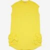 Girls Sleeveless Ruffle Sweater Dress In Yellow -Monna Clothing Shop MNIS4020 YELLOW 1