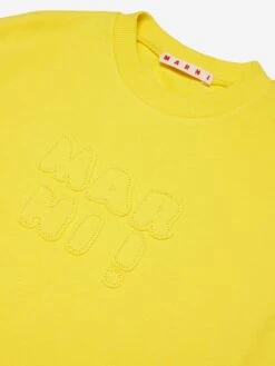 Girls Sleeveless Ruffle Sweater Dress In Yellow -Monna Clothing Shop MNIS4020 YELLOW 3