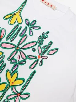 Girls Carioca Print Coverup Dress In White -Monna Clothing Shop MNIS4023 WHITE 3