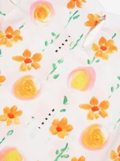 Baby Girls Flower Print Dress In White 9 Baby Girls Flower Print Dress In White -Monna Clothing Shop MNIS4037 WHITE 4