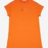 Girls Fleece Logo Dress In Orange -Monna Clothing Shop MNIS4095 ORANGE 1