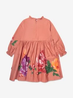 Molo Girls Falling Flowers Dress In Pink -Monna Clothing Shop MOLA3060 3335 2