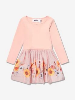 Molo Baby Girls Retro Stripe Dress In Pink