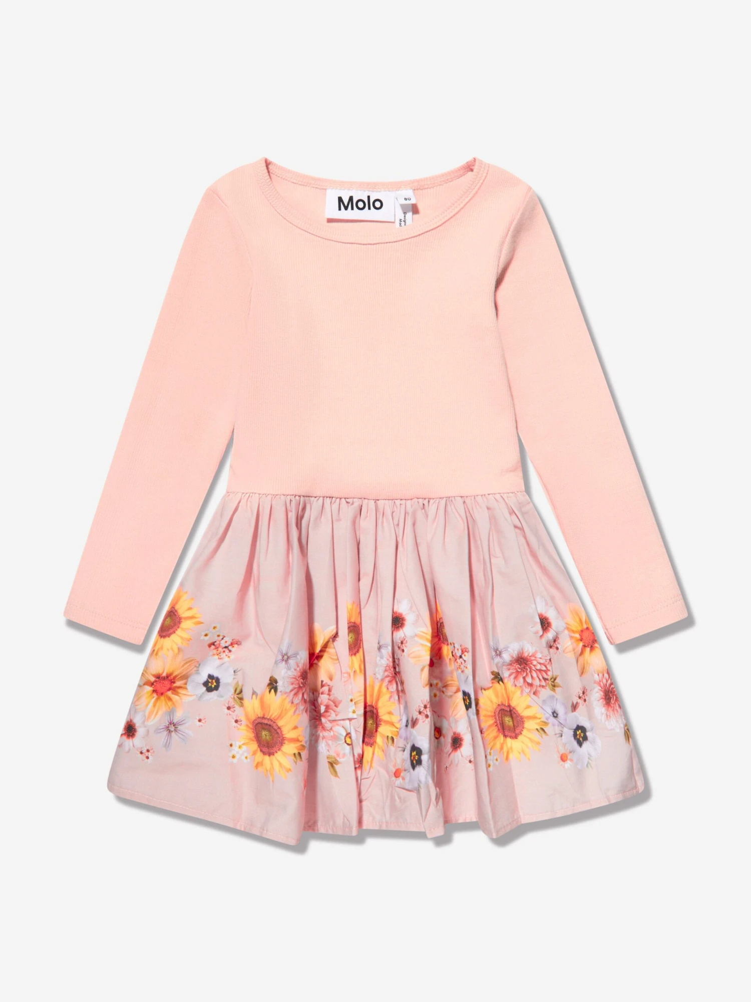 Molo Baby Girls Retro Stripe Dress In Pink 3 Molo Baby Girls Retro Stripe Dress In Pink