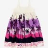 Molo Girls Twilight Island Print Dress In Multicolour