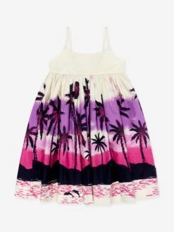 Molo Girls Twilight Island Print Dress In Multicolour