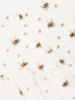 Molo Baby Girls Bee Print Dress In White -Monna Clothing Shop MOLS4133 BUMBLEBEE 4