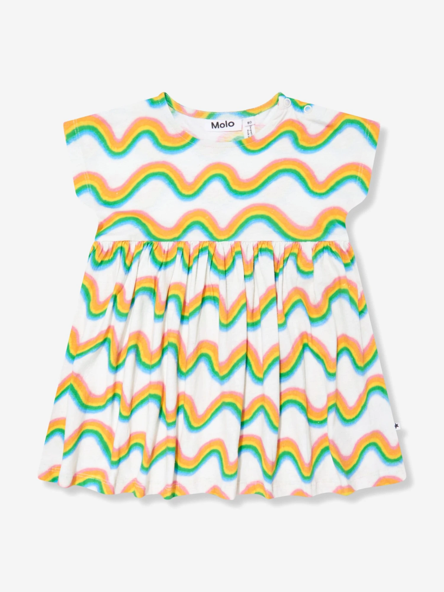 Molo Baby Girls Rainbow Dress In Multicolour 3 Molo Baby Girls Rainbow Dress In Multicolour