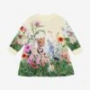 Molo Baby Girls Garden Tiger Sweater Dress In Multicolour -Monna Clothing Shop MOLS4136 GARDEN DRESS 1