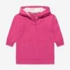 Baby Girls Hooded Sweater Dress In Pink